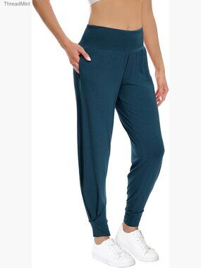 Viscose Bamboo Yoga Joggers Pants Comfy Lounge Sleepwear Stretchy S-XXL